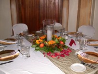 Wedding guest table centrepiece, Vredenheim, Stellenbosch